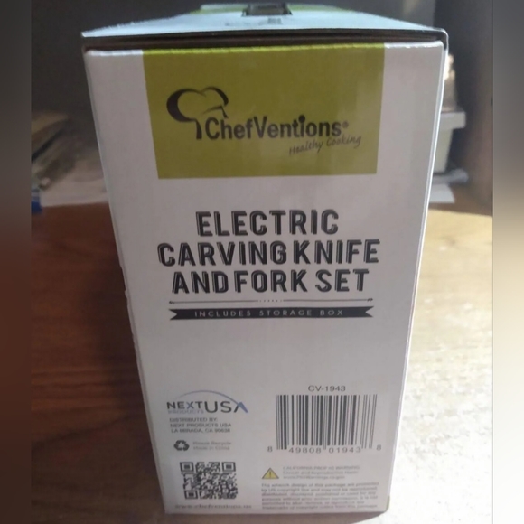 Electric Carving Knife & Fork Set with storage box, NEW - Picture 2 of 6